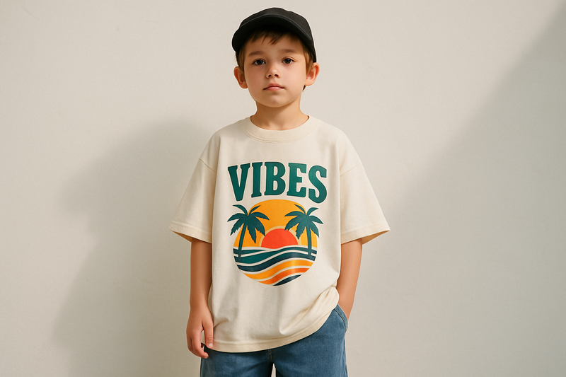 oversize printed t shirt wear a boy